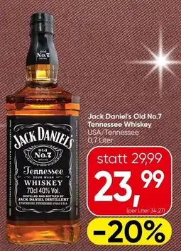 Spar Jack daniel's old no.7 tennessee whiskey Angebot