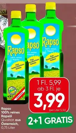 Spar Rapso 100% reines Rapsol Angebot