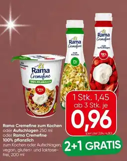 Spar Rama cremefine zum kochen oder aufschlagen oder rama cremefine Angebot