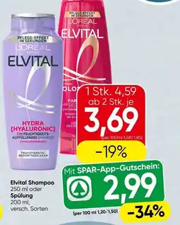 Spar Elvital shampoo Angebot