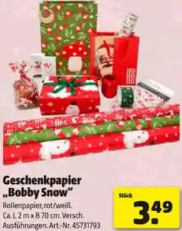 Hagebau Geschenkpapier ,,Bobby Snow" Angebot