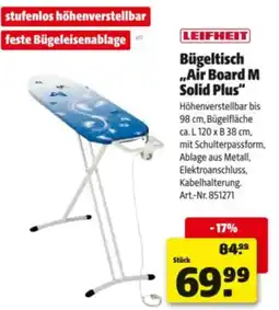 Hagebau Bügeltisch ,,Air Board M Solid Plus" Angebot
