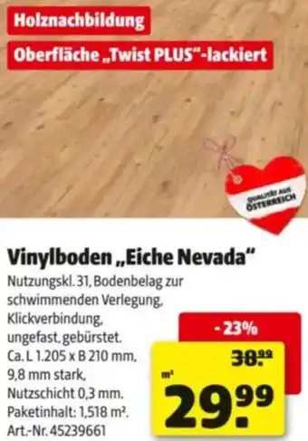 Hagebau Vinylboden,,Eiche Nevada" Angebot
