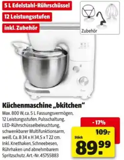 Hagebau Küchenmaschine,,bkitchen" Angebot