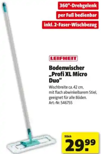 Hagebau Bodenwischer ,,Profi XL Micro Duo" Angebot