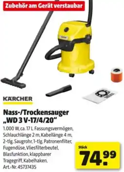 Hagebau Nass-/Trockensauger „WD 3 V-17/4/20" Angebot