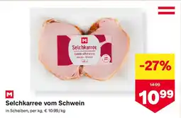 MPreis Selchkarree vom schwein Angebot