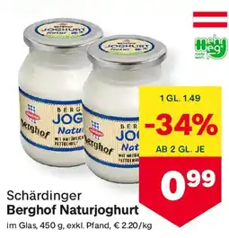 MPreis Schärdinger berghof naturjoghurt Angebot
