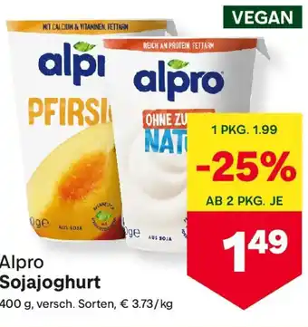 MPreis Alpro sojajoghurt Angebot