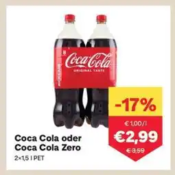 MPreis Coca Cola oder Coca-Cola Zero Angebot