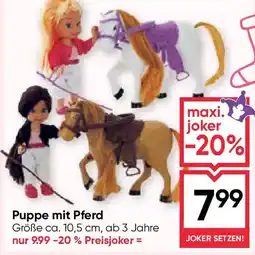 Maximarkt Puppe mit Pferd Angebot