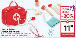 Maximarkt Holz-Spielset Doktor mit Tasche Angebot