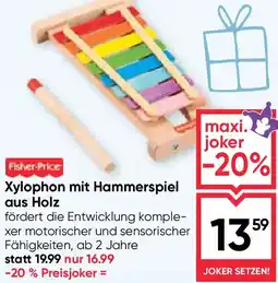 Maximarkt Xylophon mit Hammerspiel aus Holz Angebot