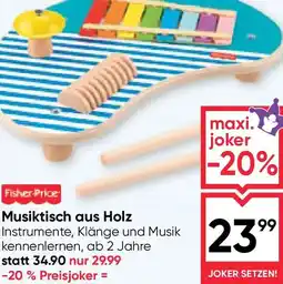 Maximarkt Musiktisch aus Holz Angebot