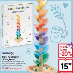 Maximarkt Holz-Kugelbahn Klangbaum Angebot