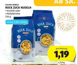 Hofer Cucina nobile Nudeln Ruck Zuck Angebot