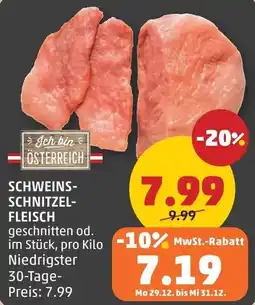 PENNY Schweins- schnitzel- fleisch Angebot