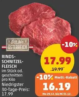 PENNY Rinds- schnitzel- fleisch Angebot