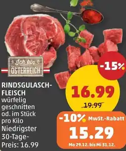 PENNY RINDSGULASCH- FLEISCH Angebot