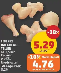 PENNY Federike backhendl- teller Angebot