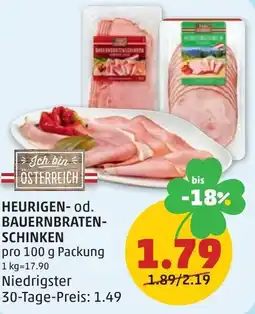 PENNY Heurigen- od. bauernbraten- schinken Angebot