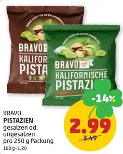 PENNY Bravo pistazien gesalzen od. ungesalzen Angebot