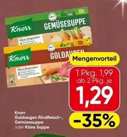 Spar Knorr goldaugen rindfleisch-, gemüsesuppe oder klare suppe Angebot