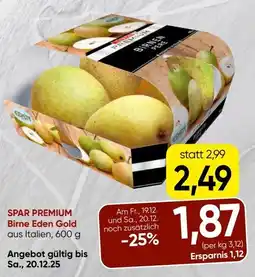 Spar Spar premium birne eden gold Angebot