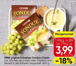 Spar SPAR original Schweizer Fondue Classic Angebot