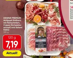 Spar DESPAR PREMIUM Antipasti Emiliano mit Rohschinken, Coppa Angebot