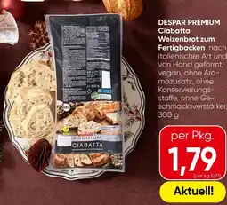 Spar DESPAR PREMIUM Ciabatta Weizenbrot zum Fertigbacken nach Angebot