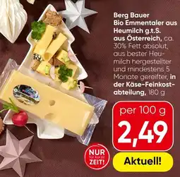 Spar Berg Bauer Bio Emmentaler aus Heumilch g.t.S. aus Österreich Angebot