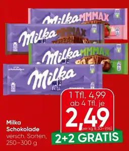 Spar Milka Schokolade Angebot