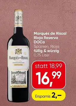 Spar Marqués de Riscal Rioja Reserva DOCa Angebot