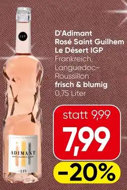 Spar D'Adimant Rosé Saint Guilhem Le Désert IGP Angebot