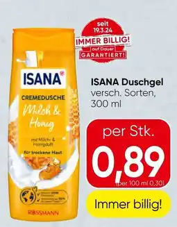Spar ISANA Duschgel versch. Sorten Angebot