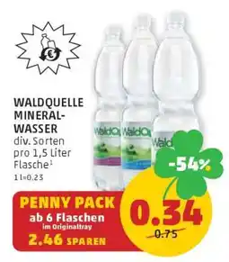 PENNY Waldquelle Mineral- wasser Angebot
