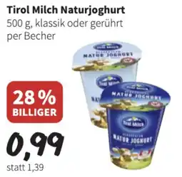 Der Grissemann Tirol Milch Naturjoghurt Angebot