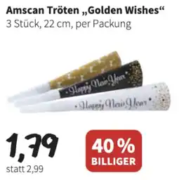 Der Grissemann Amscan tröten, golden wishes Angebot