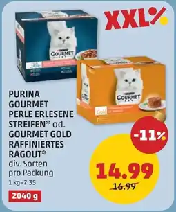 PENNY Purina gourmet gold perle erlesene streifen od. gourmet gold raffiniertes ragout Angebot