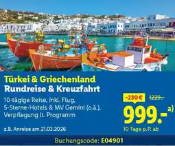 Lidl Türkei & Griechenland Rundreise & Kreuzfahrt Angebot