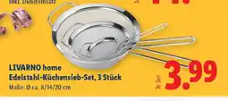 Lidl LIVARNO home Edelstahl-Küchensieb-Set Angebot