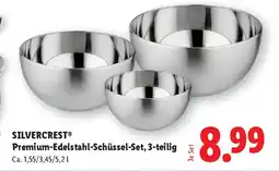 Lidl Silvercrest premium-edelstahl-schüssel-set, 3-teilig Angebot