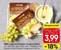 Spar SPAR original Schweizer Fondue Classic Angebot