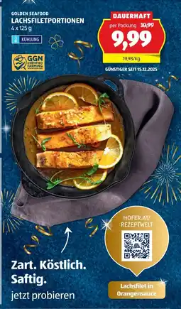 Hofer Golden seafood lachsfiletportionen Angebot