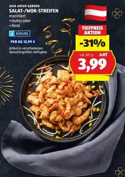 Hofer Asia green garden salat-/wok-streifen Angebot