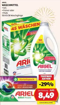 Hofer Ariel waschmittel Angebot