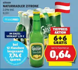 Hofer Gösser naturradler zitrone Angebot