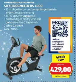 Hofer Christopeit sport germany sitz-ergometer rs 4000 Angebot