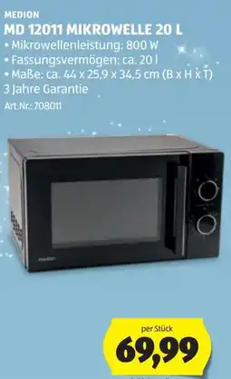 Hofer Md 12011 mikrowelle 20 l Angebot